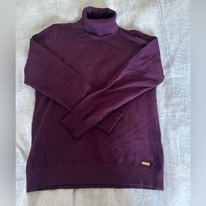 Purple Calvin Klein Turtleneck Sweater